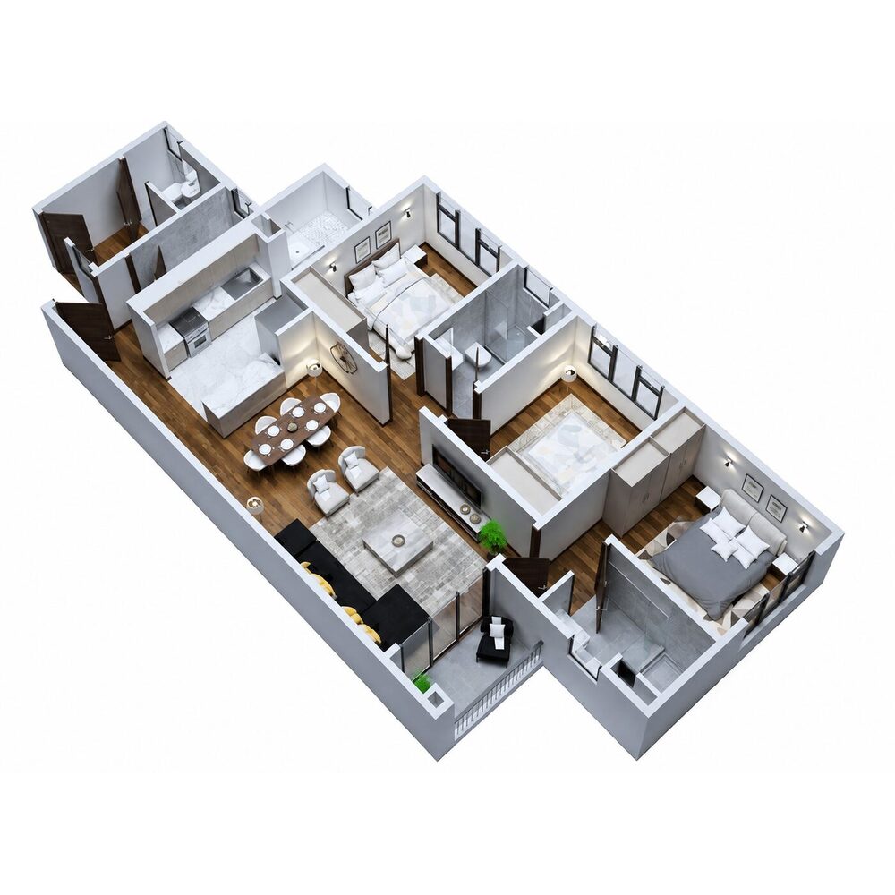 3 Bedroom Apartment, Mi Vida, Garden Estate, Floor plan